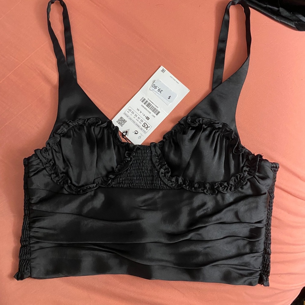 Zara satin tank
